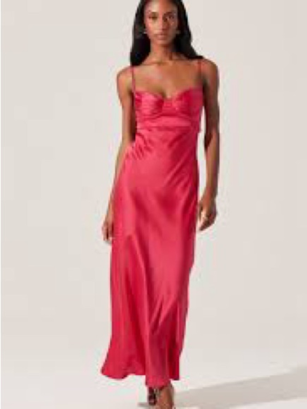 Astr The Label NWT Florisnne Satin Maxi Dress in Fuchsia Size Medium